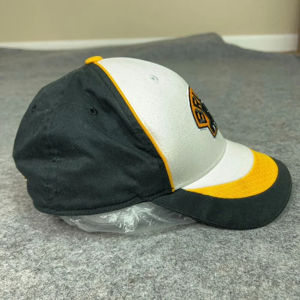 Boston Bruins Hat Large Flex Mens Large White NHL Hockey Reebok Retro Cap Logo‎
